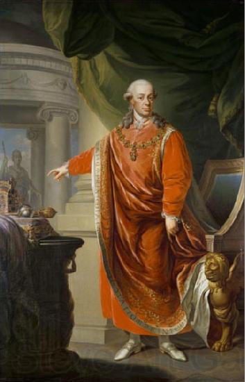 Donat, Johann Daniel Emperor Leopold II in the regalia of the Norge oil painting art